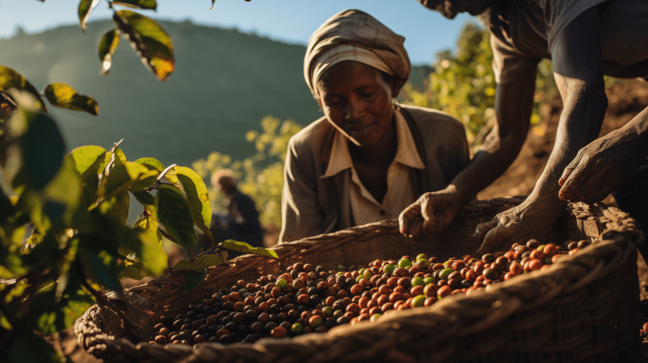 Sustainable coffee farming practices in Ethiopian highlands
